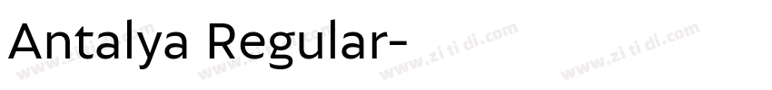 Antalya Regular字体转换